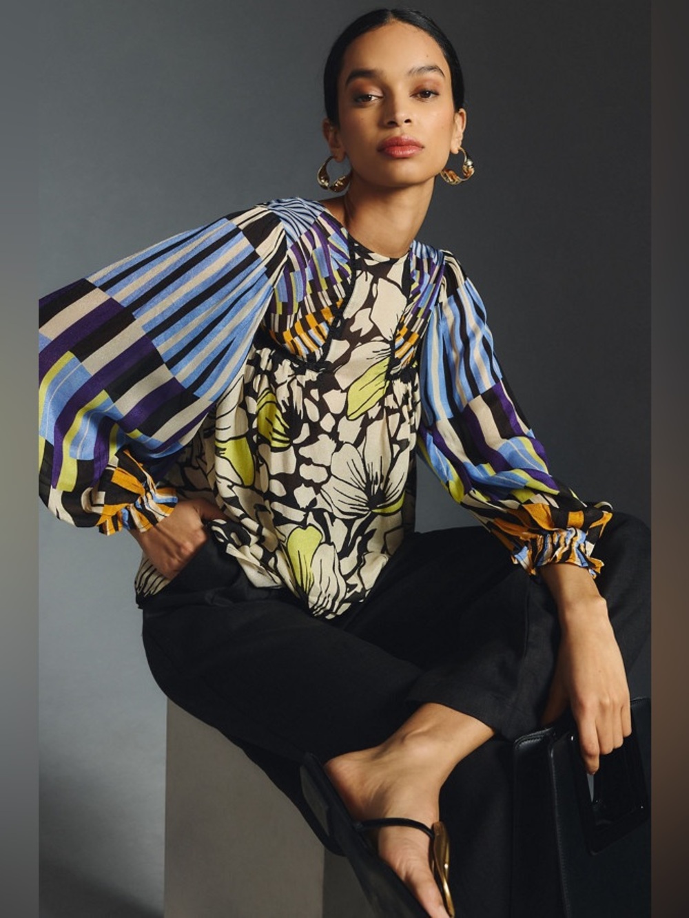 Anthropologie Bl^nk London Miranda Peasant Blouse